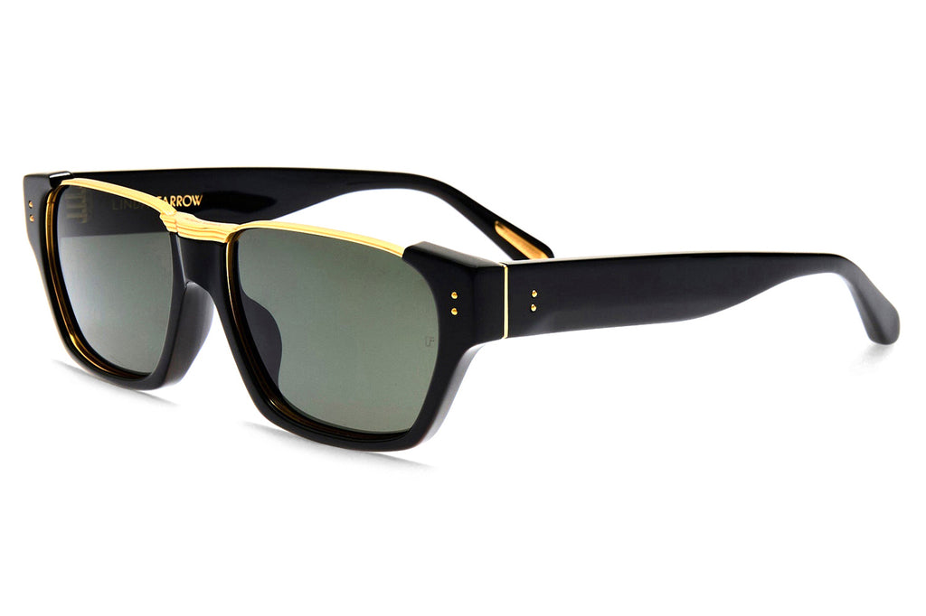 Linda Farrow - Marcel Sunglasses Black/Yellow Gold (C1)