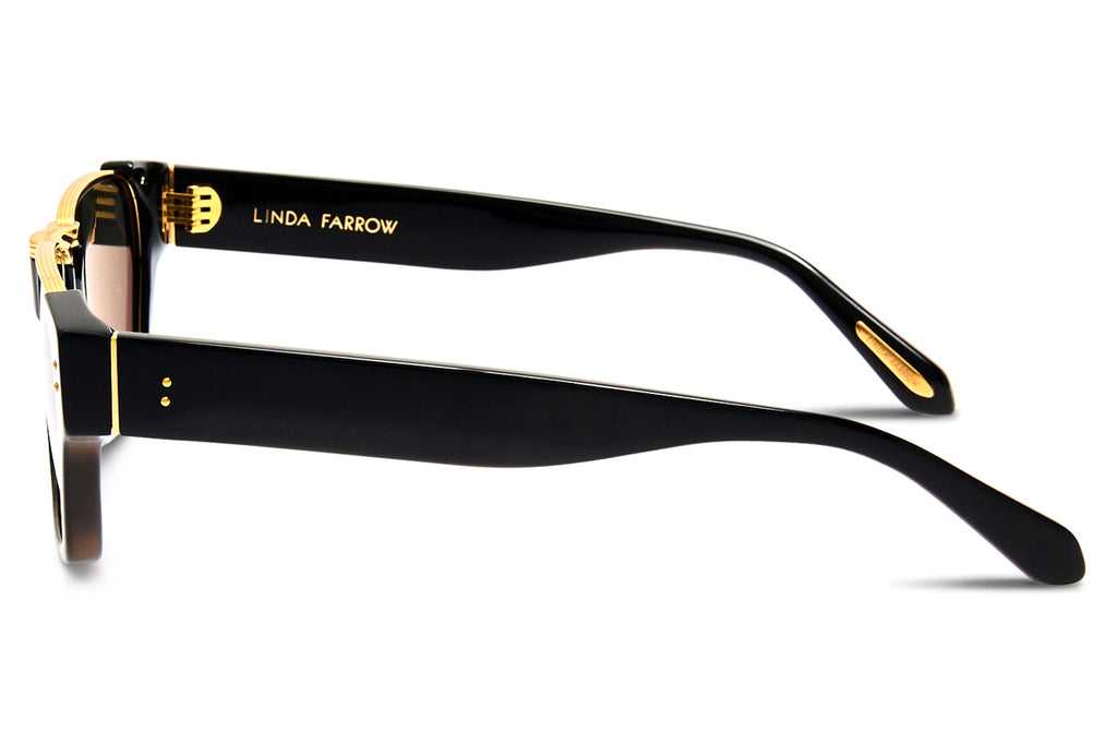 Linda Farrow - Marcel Sunglasses Black/Yellow Gold (C1)