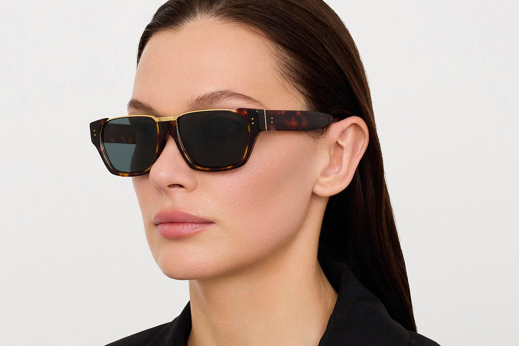 Linda Farrow - Marcel Sunglasses Dark Tortoiseshell/Light Gold (C2)