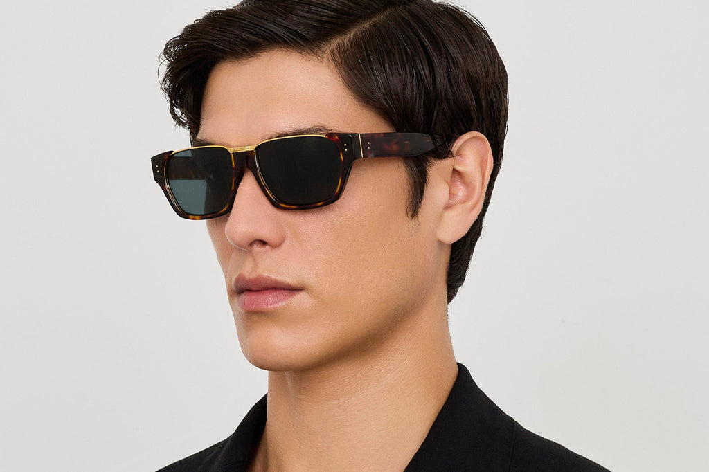 Linda Farrow - Marcel Sunglasses Dark Tortoiseshell/Light Gold (C2)