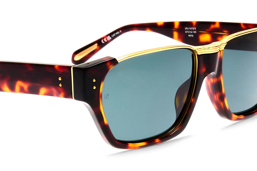 Linda Farrow - Marcel Sunglasses Dark Tortoiseshell/Light Gold (C2)