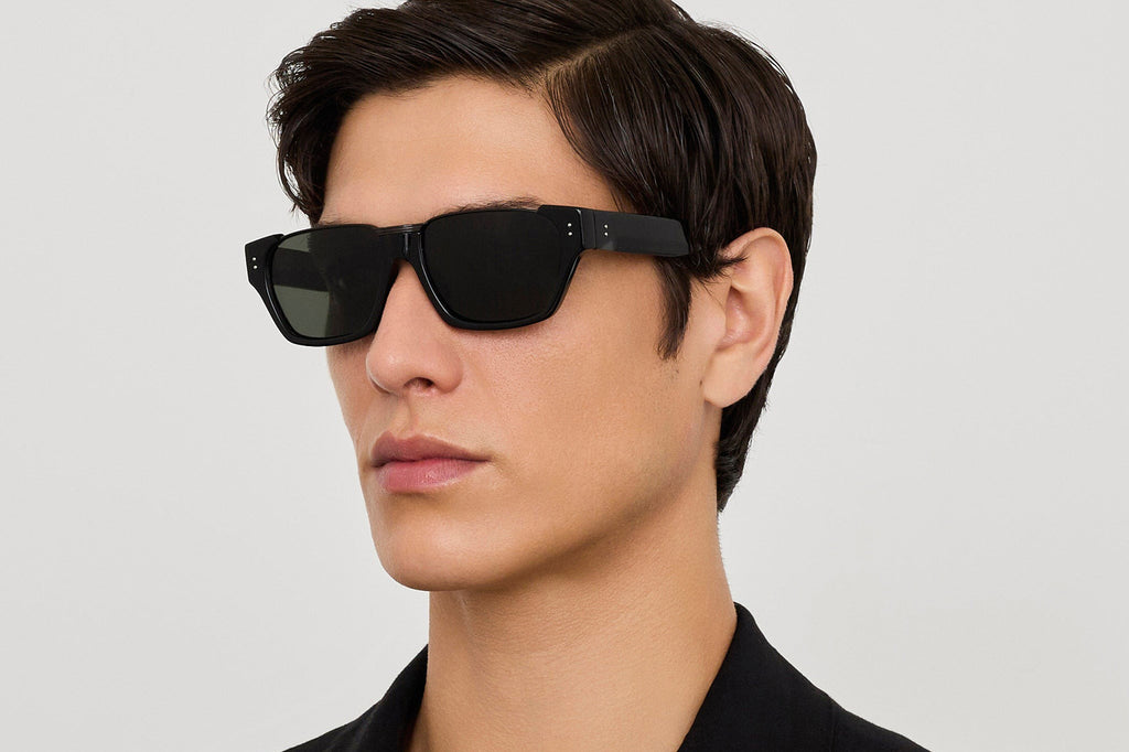 Linda Farrow - Marcel Sunglasses Black/Matte Nickel (C3)