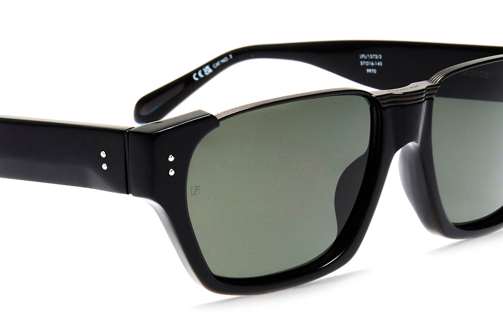 Linda Farrow - Marcel Sunglasses Black/Matte Nickel (C3)