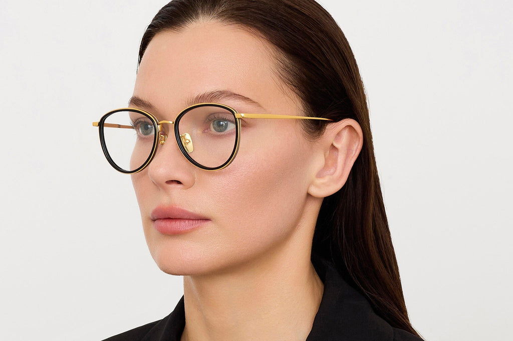 Linda Farrow - Dahlia Eyeglasses Black/Yellow Gold (C1)