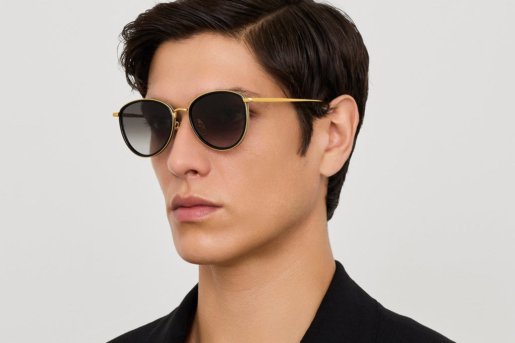 Linda Farrow - Dahlia Sunglasses Black/Yellow Gold (C4)