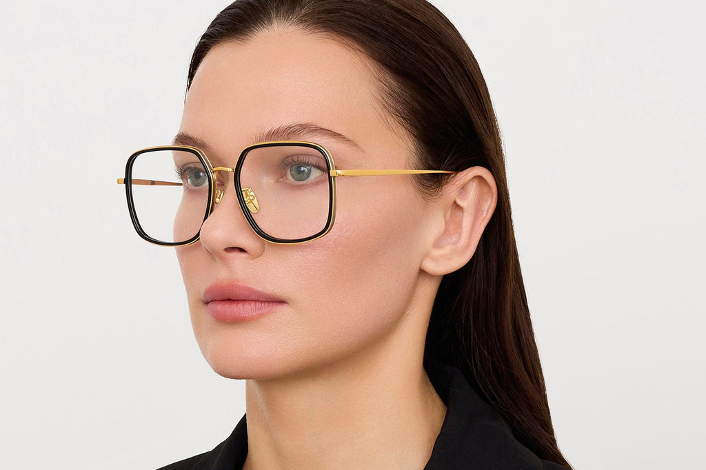 Linda Farrow - Alicia Eyeglasses Black/Yellow Gold (C1)