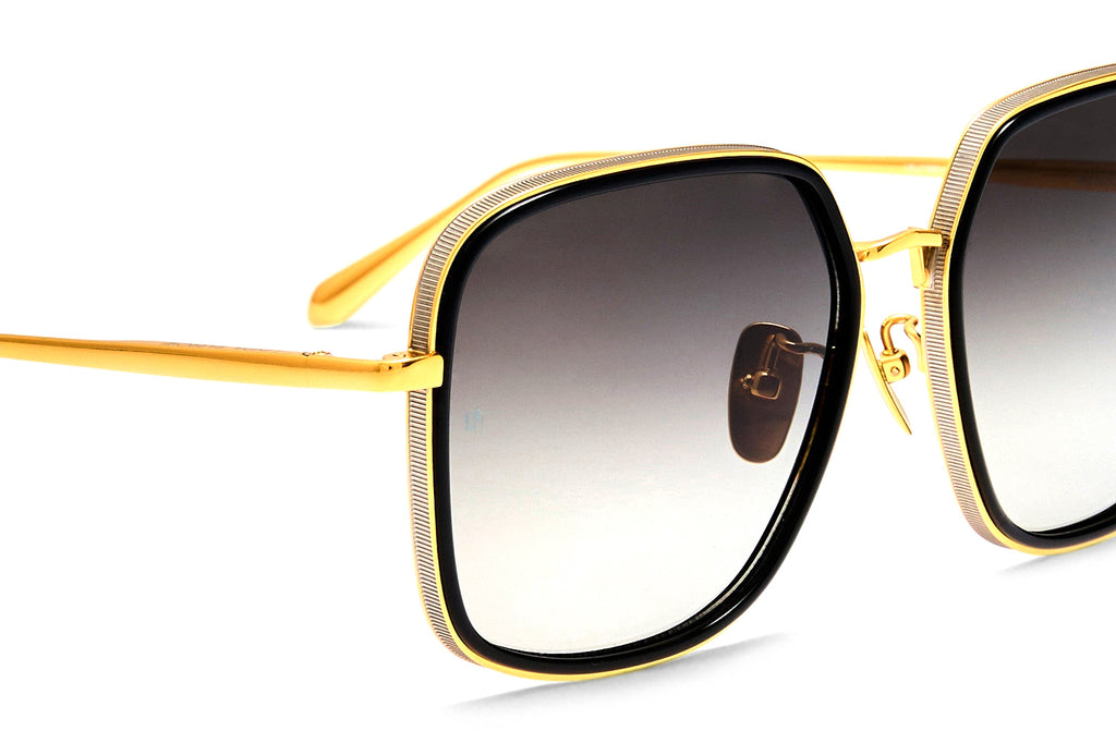 Linda Farrow - Alicia Sunglasses Black/Yellow Gold (C4)
