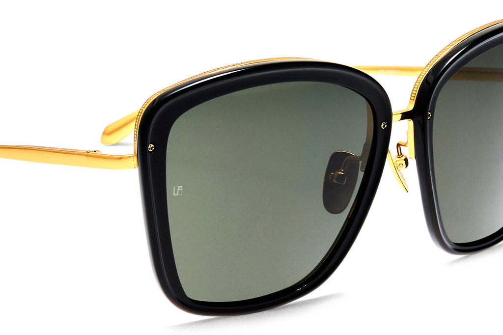 Linda Farrow - Anais Sunglasses Black/Yellow Gold (C1)