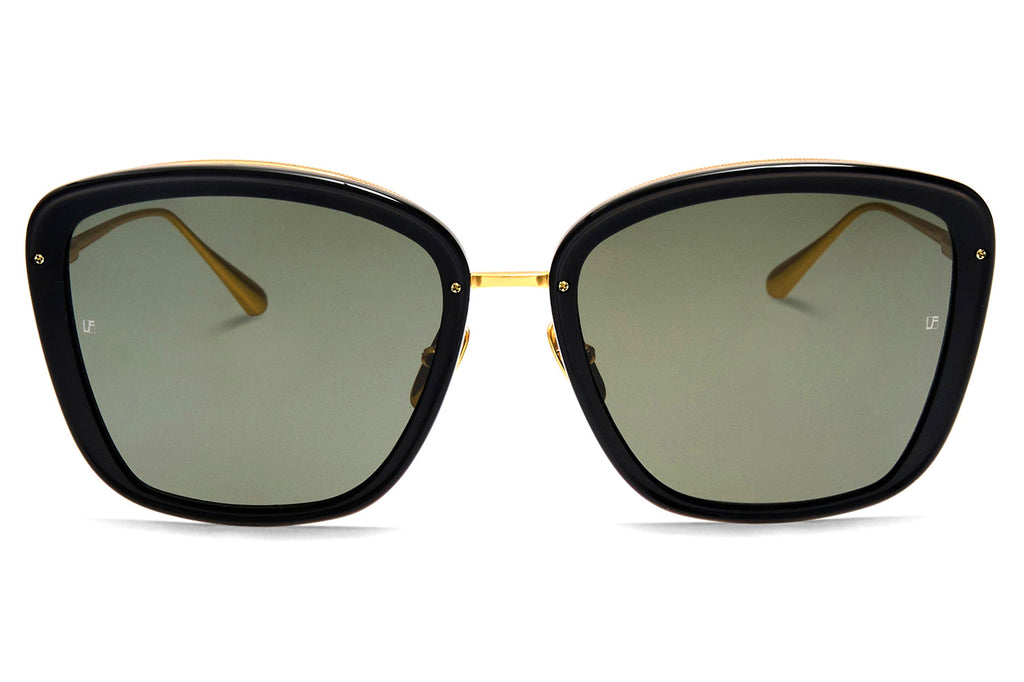 Linda Farrow - Anais Sunglasses Black/Yellow Gold (C1)