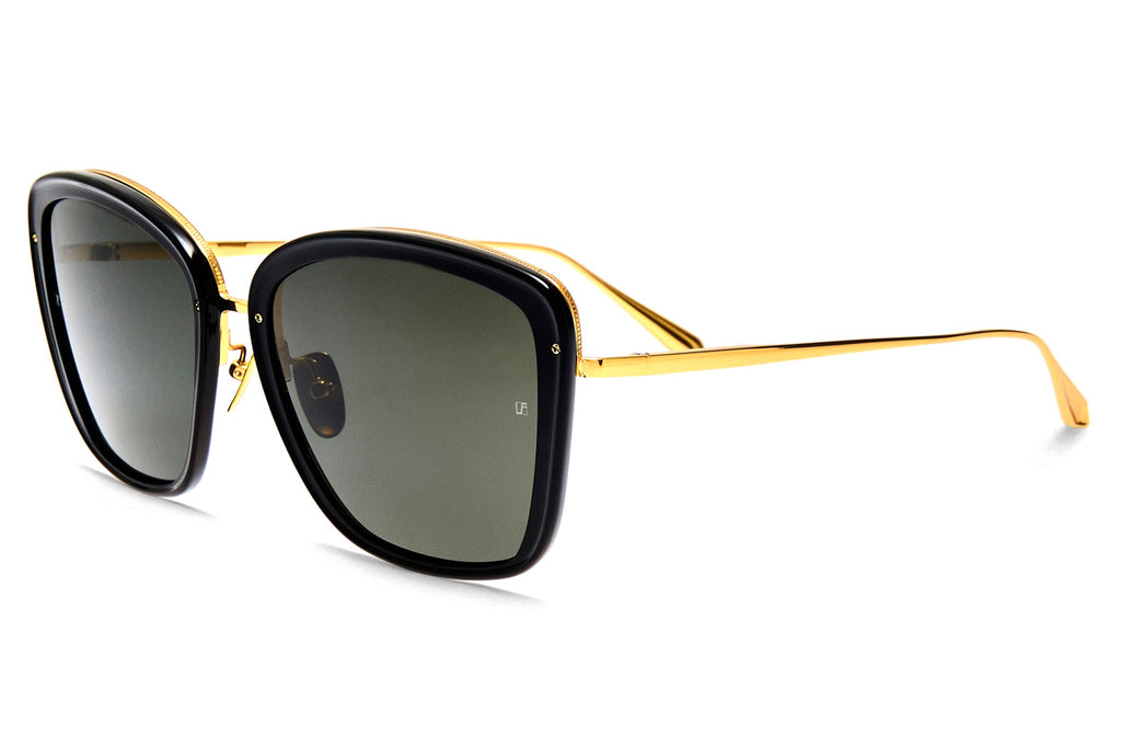Linda Farrow - Anais Sunglasses Black/Yellow Gold (C1)