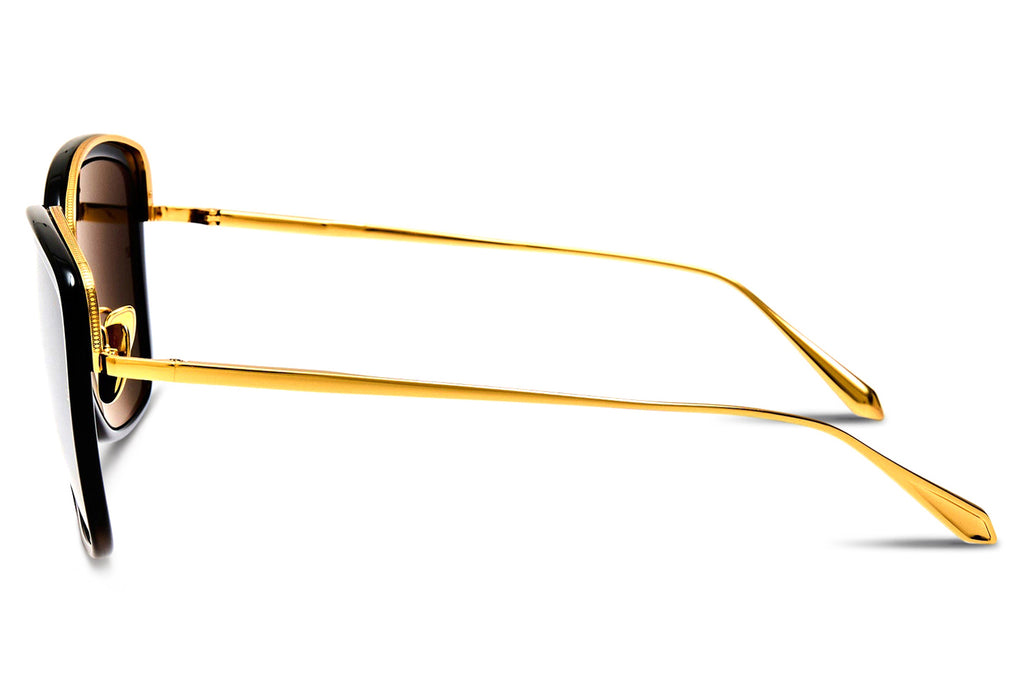 Linda Farrow - Anais Sunglasses Black/Yellow Gold (C1)