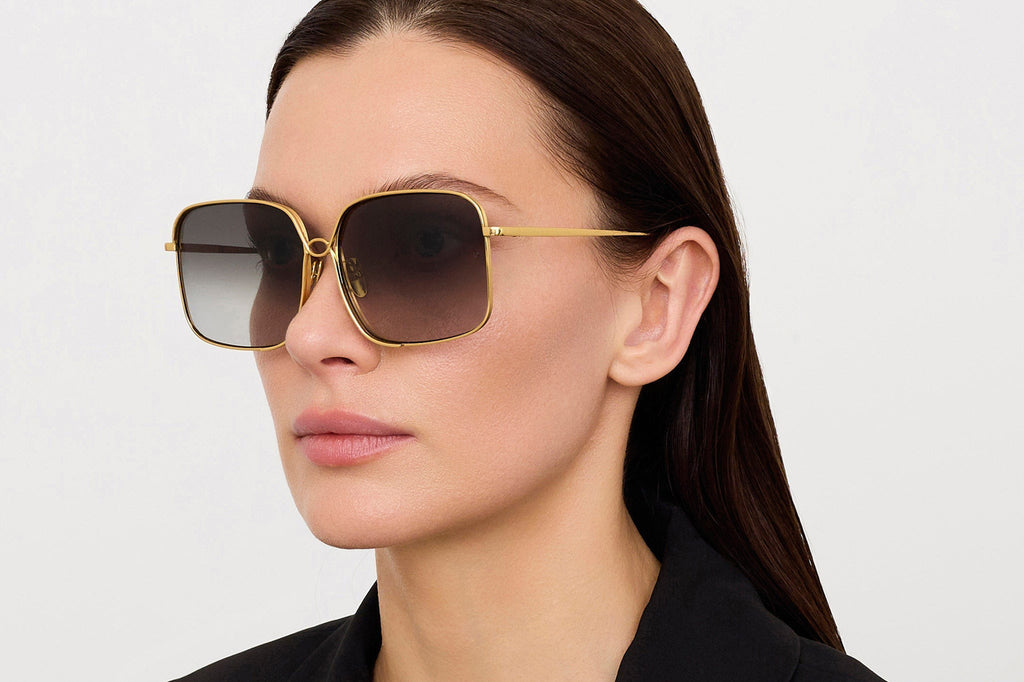Linda Farrow - Genevieve Sunglasses Yellow Gold (C1)