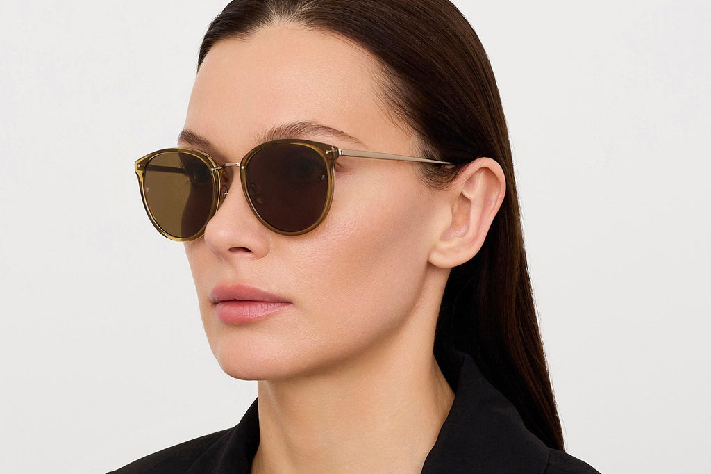 Linda Farrow - Calthorpe Sunglasses Khaki/Light Gold (C103)