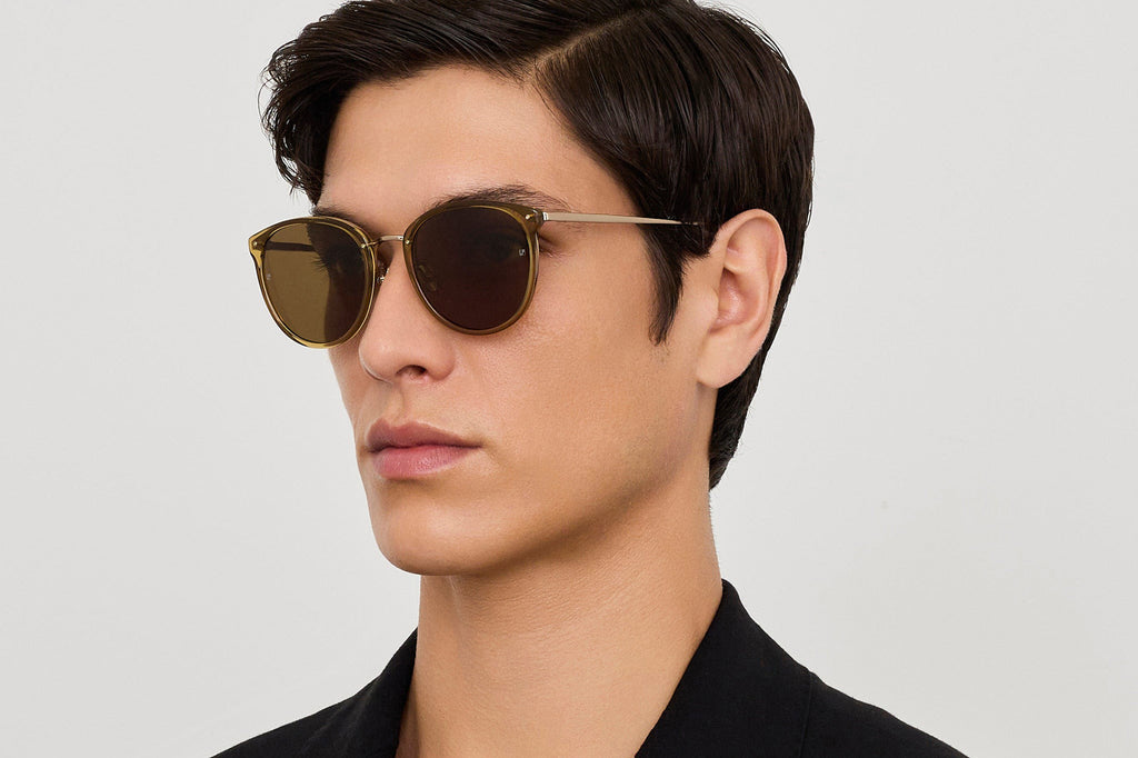 Linda Farrow - Calthorpe Sunglasses Khaki/Light Gold (C103)