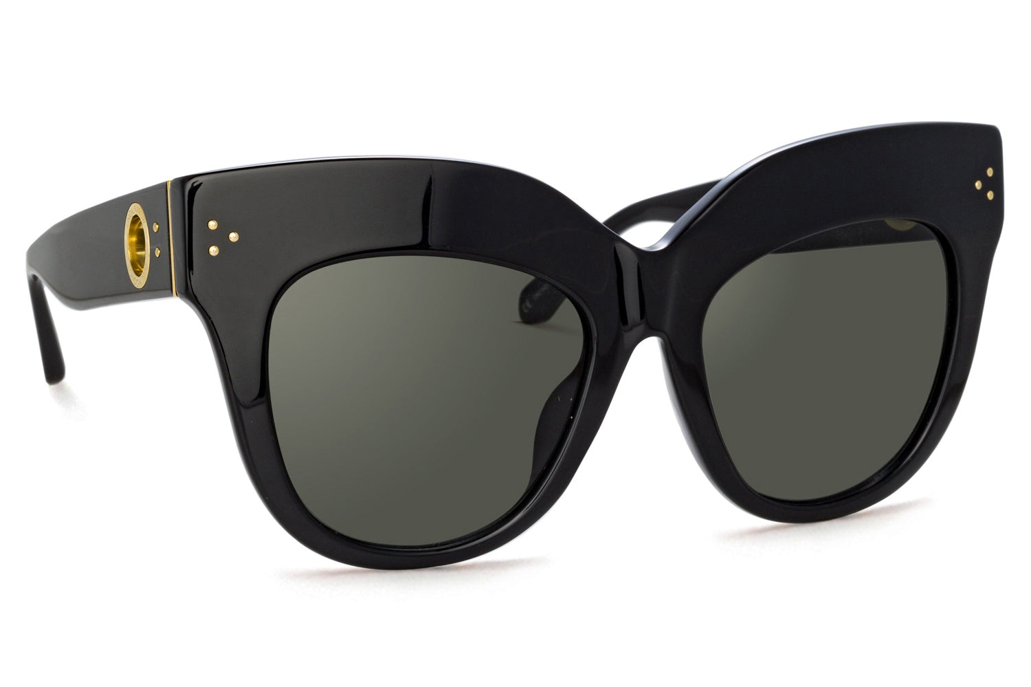 Linda Farrow Loews Mega Oversized Sunglasses Black Gold LFL596 NWT Full Set LINDA FARROW KINGS LFL747 C7 BLK YELLOW GOLD — Kims Optical main image 4