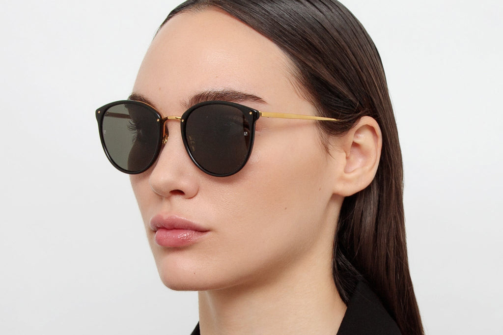 Linda Farrow - Calthorpe Sunglasses Black/Yellow Gold (C1)