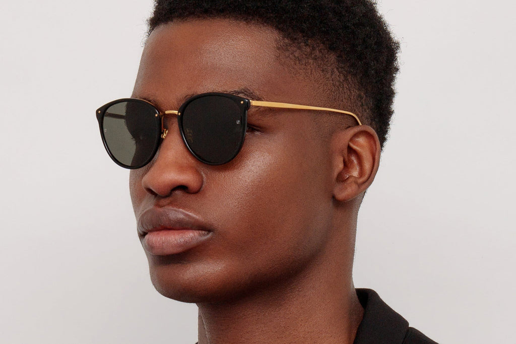 Linda Farrow - Calthorpe Sunglasses Black/Yellow Gold (C1)