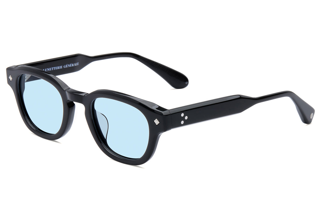 Lunetterie Générale - Apéro Au Soleil Sunglasses Black & Palladium with Solid Blue Lenses