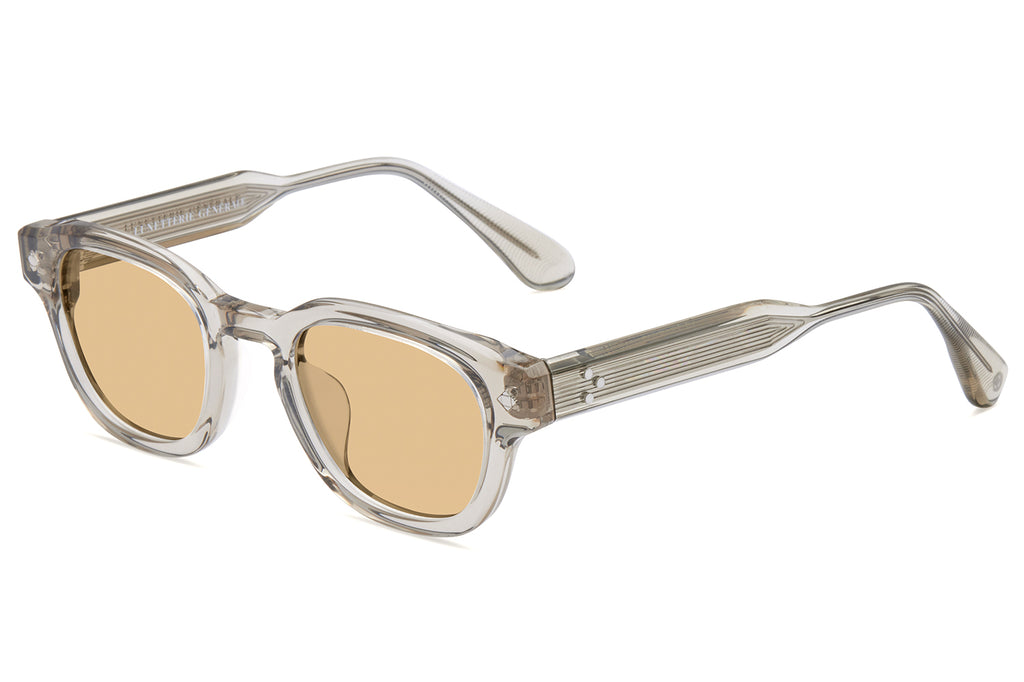 Lunetterie Générale - Apéro Au Soleil Sunglasses Beige Crystal & Palladium with Solid Bronze Lenses