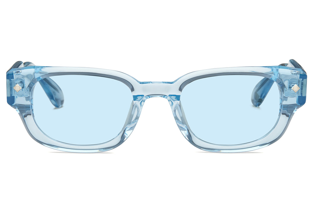 Lunetterie Générale - À Tout Jamais Sunglasses Blue Crystal & Palladium with Solid Blue Lenses