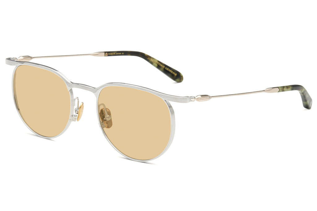 Lunetterie Générale -Doux Déjà Vu Sunglasses Palladium & 14k Gold with Solid Bronze Lenses