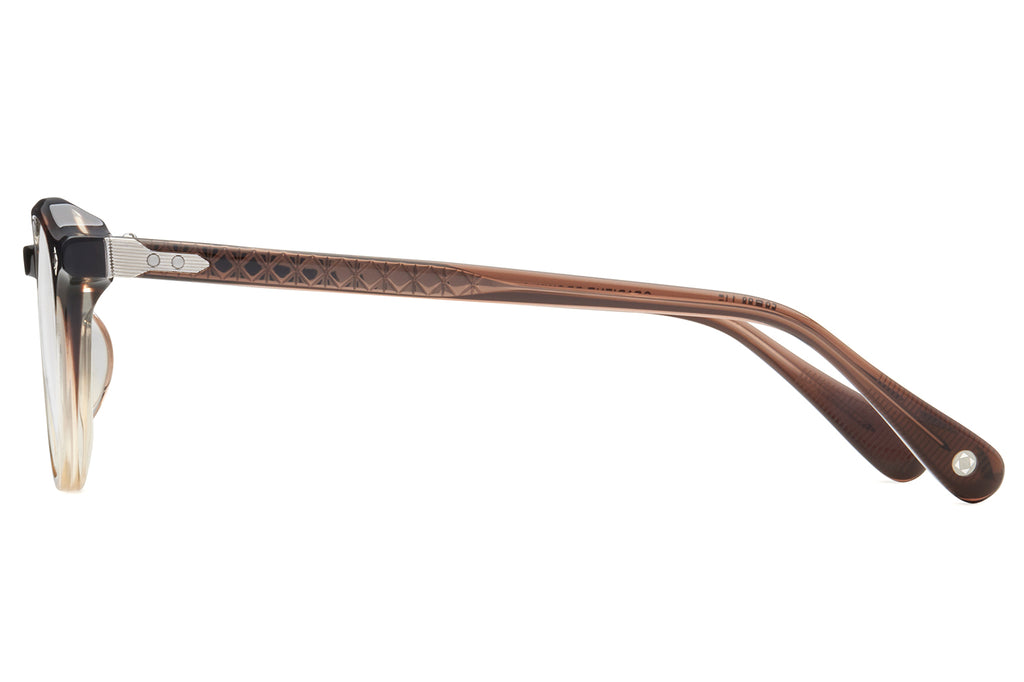 Lunetterie Générale - Desert Rain Eyeglasses Gradient Brown Crystal & Palladium