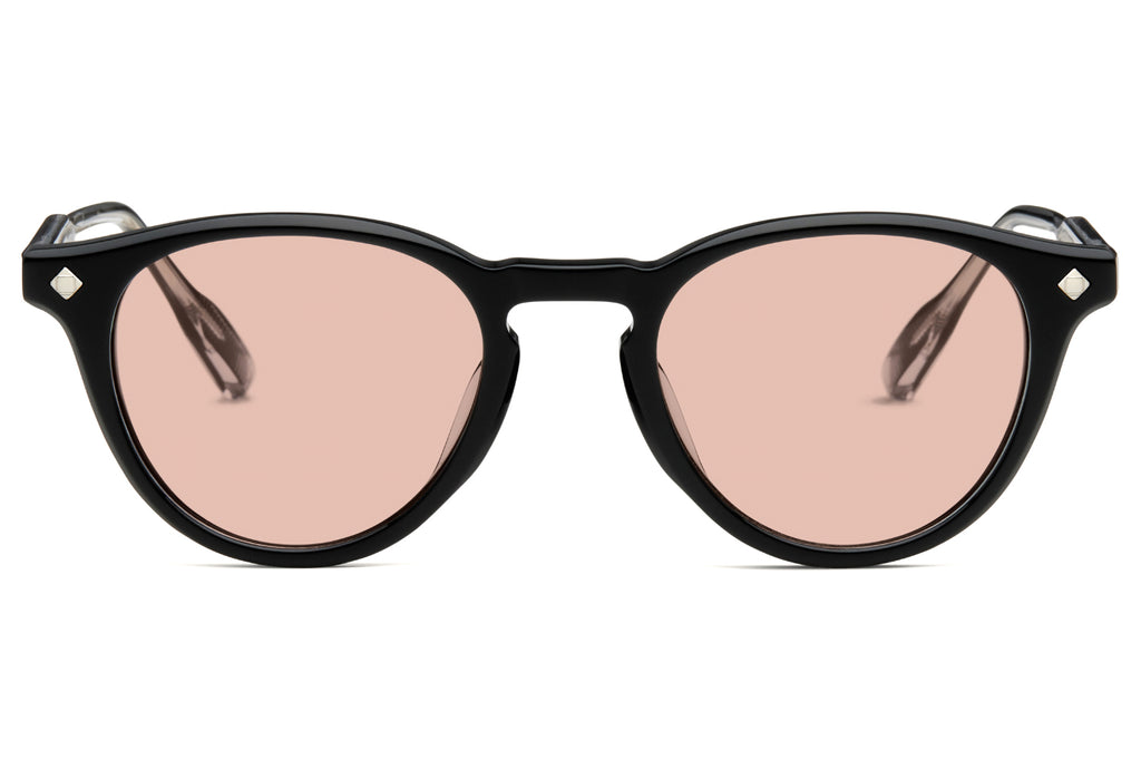 Lunetterie Générale - Dolce Vita Sunglasses Black & Palladium with Solid Amber Lenses
