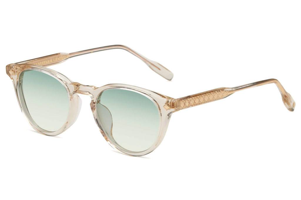 Lunetterie Générale - Dolce Vita Sunglasses Smoke Crystal & 18k Gold with Gradient Blue Green Lenses