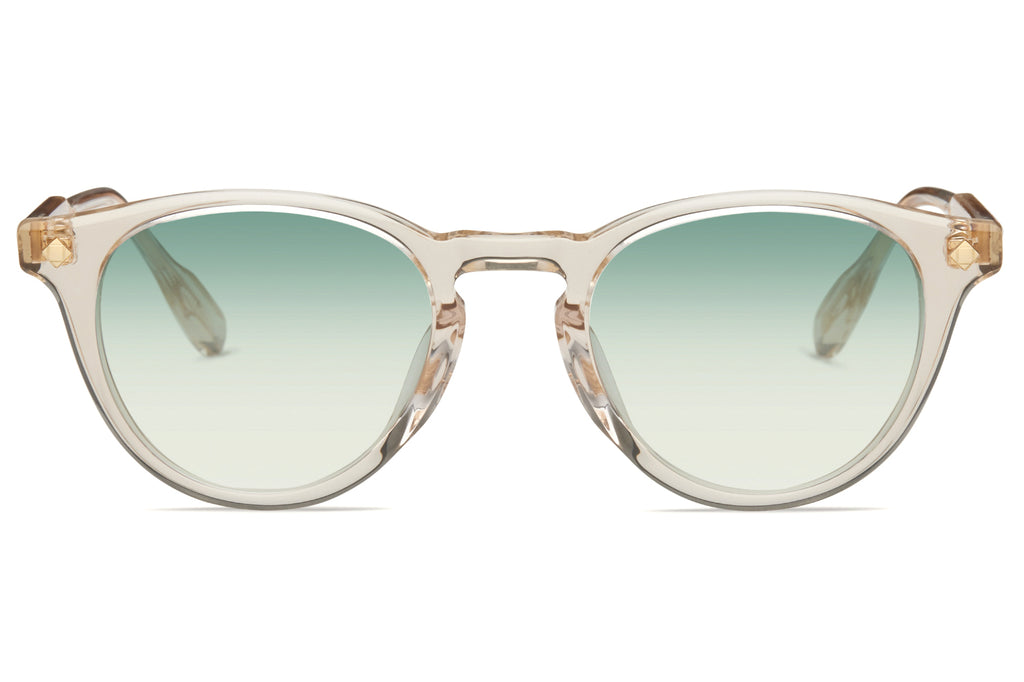 Lunetterie Générale - Dolce Vita Sunglasses Smoke Crystal & 18k Gold with Gradient Blue Green Lenses