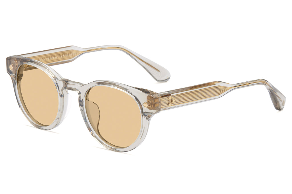 Lunetterie Générale - Golden Hour Sunglasses Beige Crystal & 24k Gold with Solid Bronze Lenses