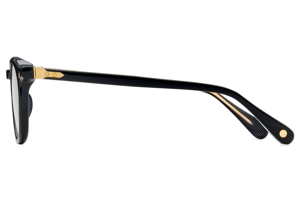 Lunetterie Générale - Maestro Sunglasses Black & 24k Gold with Gradient Blue Green Lenses