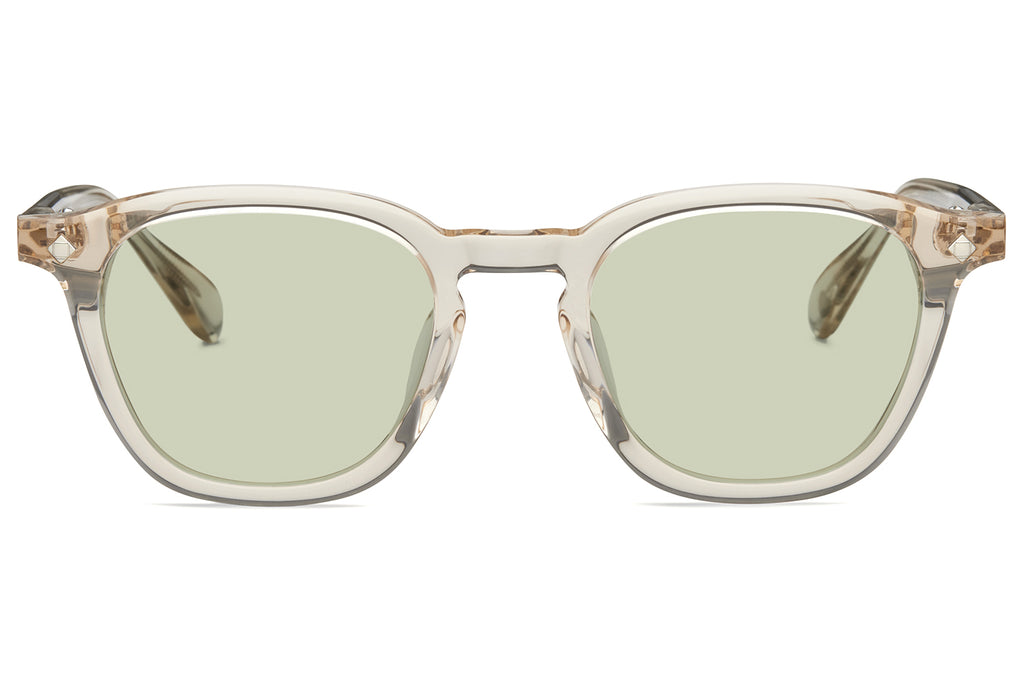 Lunetterie Générale - Maestro Sunglasses Smoke Crystal & Palladium with Solid Green G13 Lenses