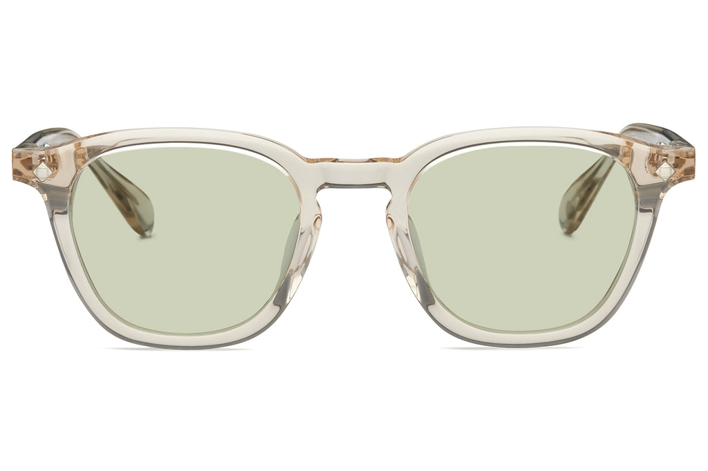 Lunetterie Générale - Maestro Sunglasses Smoke Crystal & Palladium with Solid Green G13 Lenses