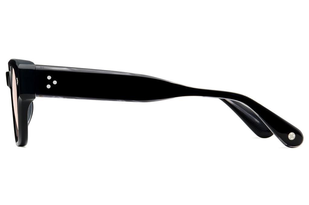 Lunetterie Générale - Minuit Moins Une Sunglasses Black and Smoke & Palladium with Solid Brown