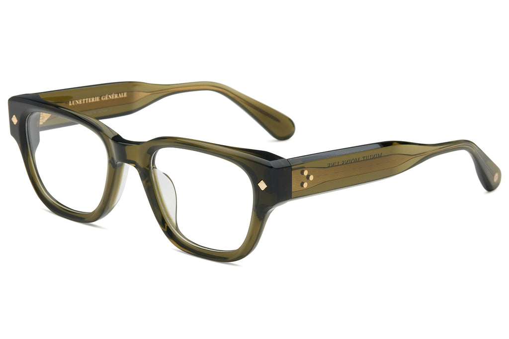 Lunetterie Générale - Minuit Moins Une Eyeglasses Military Green & 18K Gold