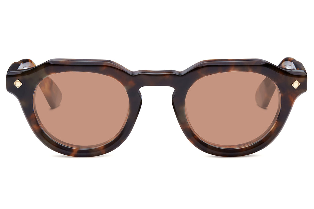 Lunetterie Générale - Hello Roméo Sunglasses Medium Tortoise & 24k Gold with Solid Brown Lenses