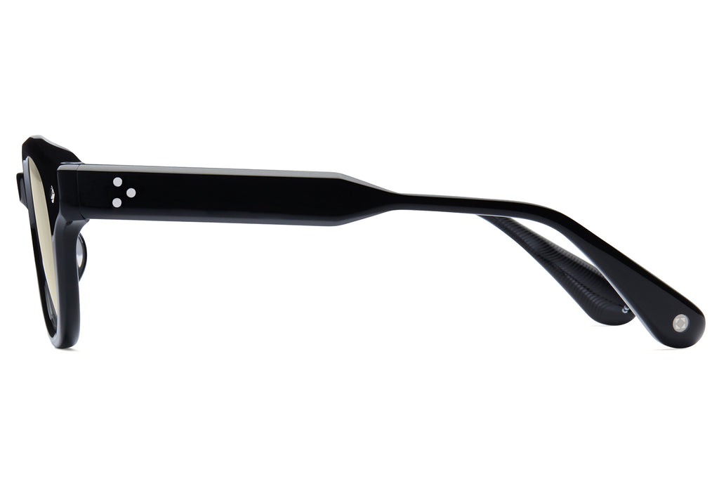 Lunetterie Générale - The Gift Of Mortality Sunglasses Black & Palladium with Solid Yellow Lenses