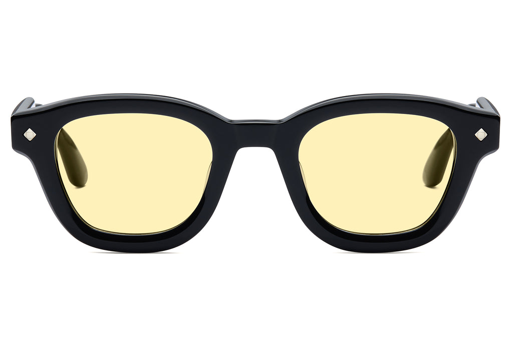 Lunetterie Générale - The Last Idyll Sunglasses Black & Palladium with Solid Yellow Lenses