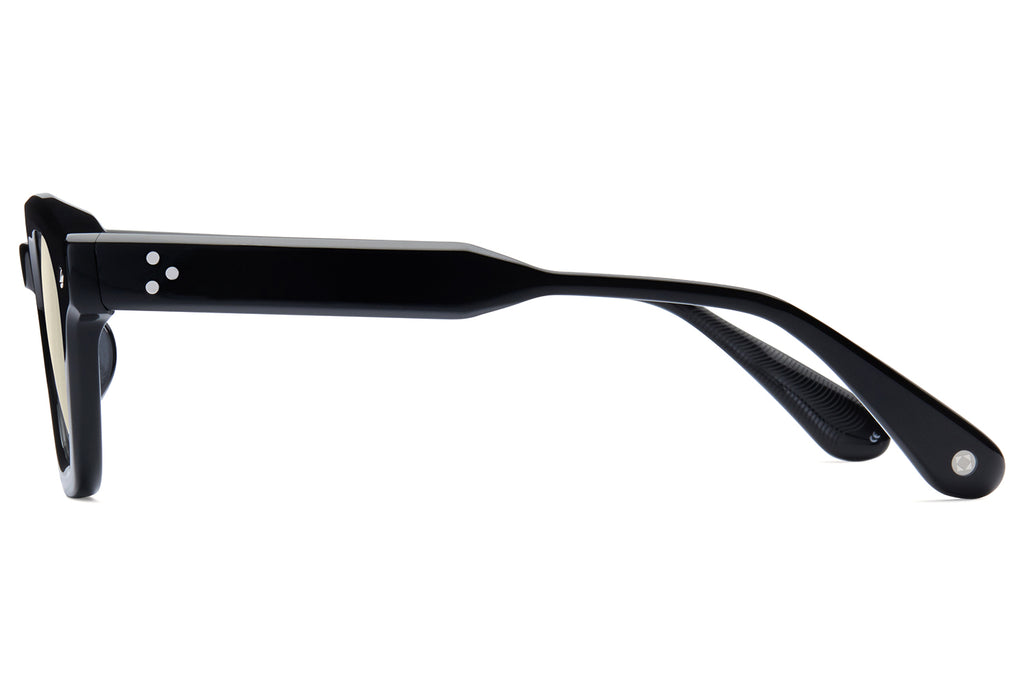 Lunetterie Générale - The Last Idyll Sunglasses Black & Palladium with Solid Yellow Lenses
