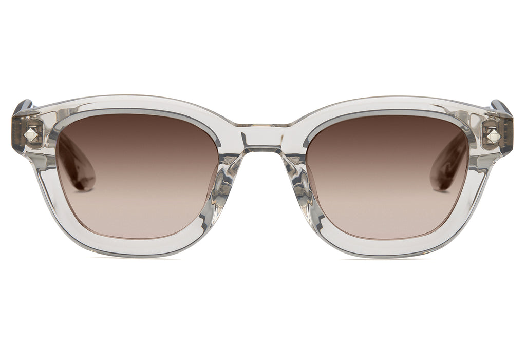 Lunetterie Générale - The Last Idyll Sunglasses Beige Crystal & Palladium with Gradient Brown Lenses