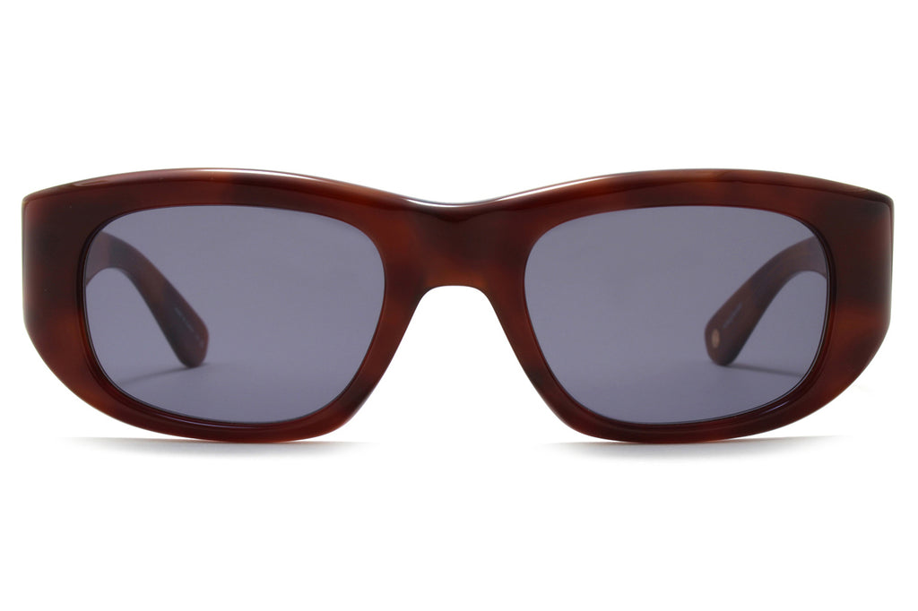 Garrett Leight - Laguna Sunglasses Vintage Burnt Tortoise with Blue Smoke Lenses