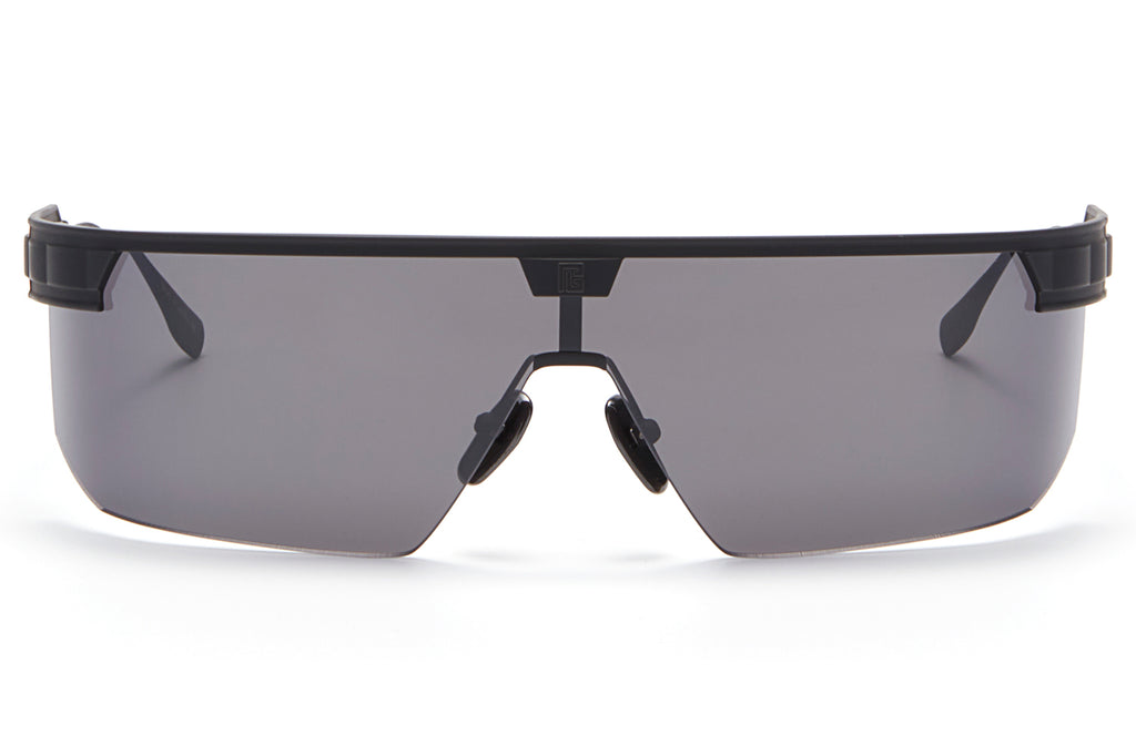 Balmain® Eyewear - Major Sunglasses Matte Black with Dark Grey - Black Flash Mirror Lenses