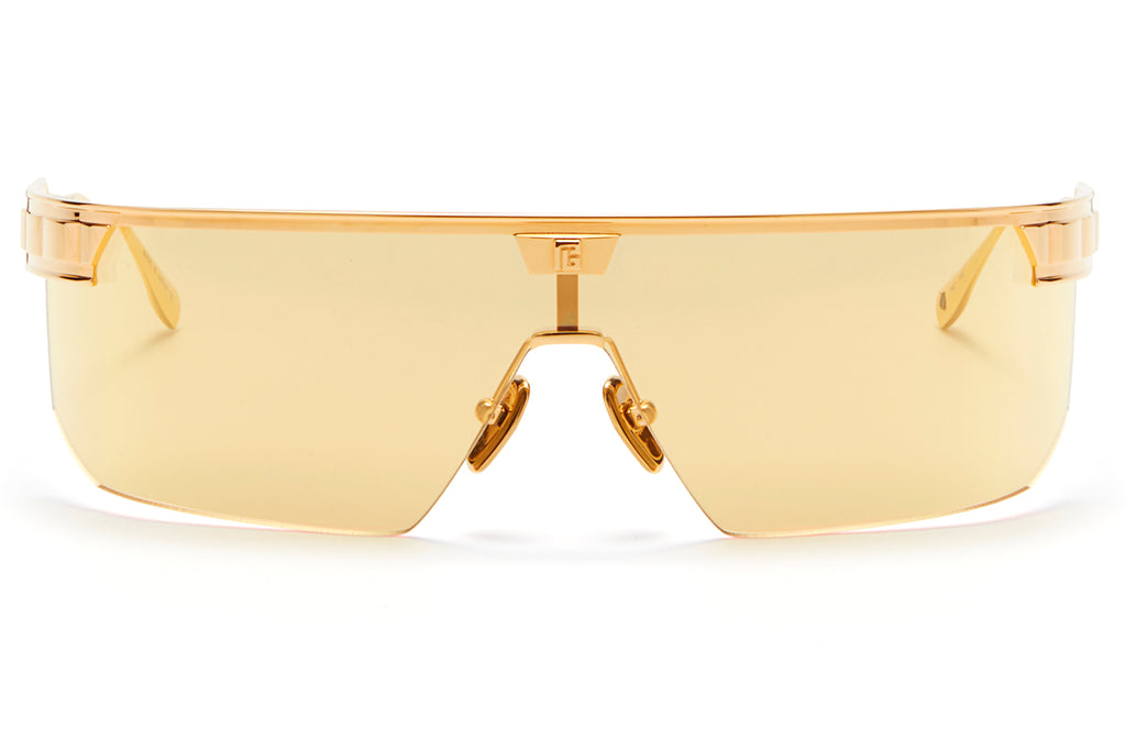 Balmain® Eyewear - Major Sunglasses Yellow Gold with Amber – Gold Flash Mirror Lenses