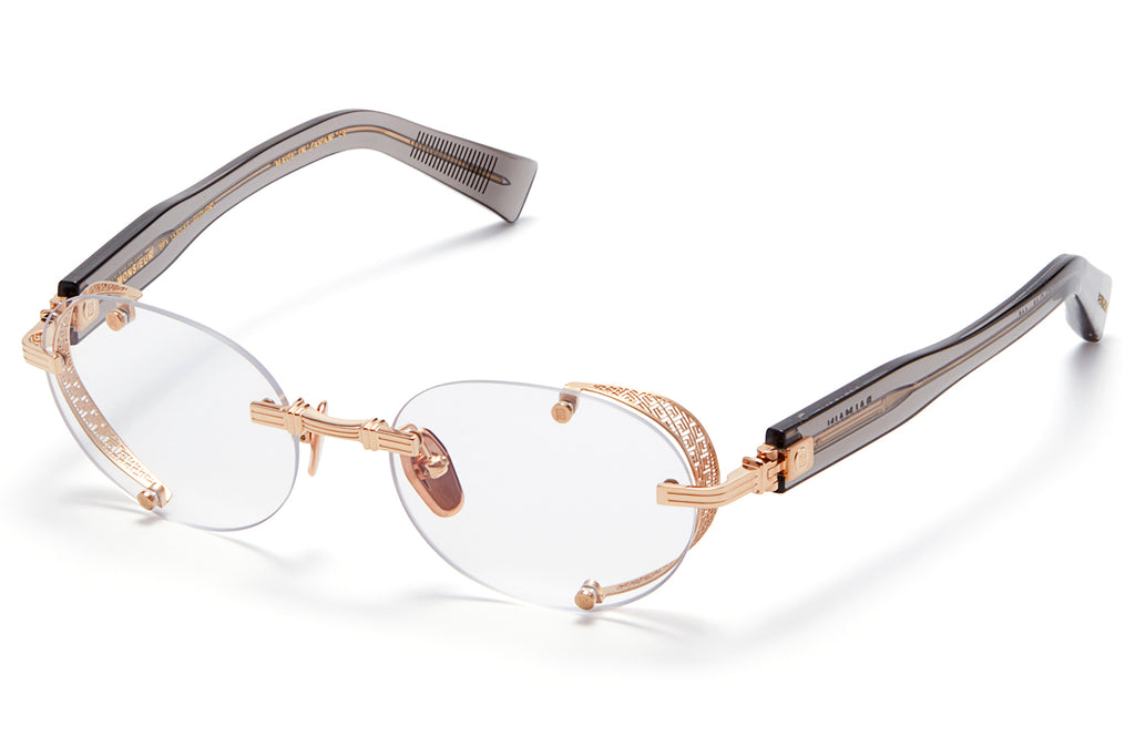 Balmain® Eyewear - Monsieur Eyeglasses White Gold & Crystal Grey