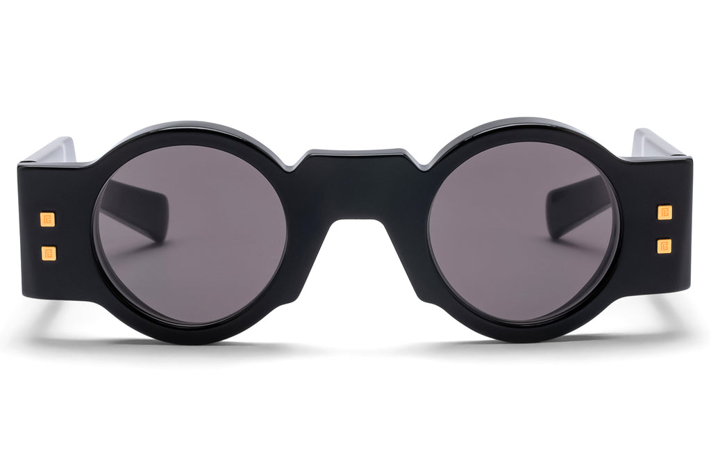 Balmain® Eyewear - Olivier Sunglasses Black & Gold with Dark Grey Lenses