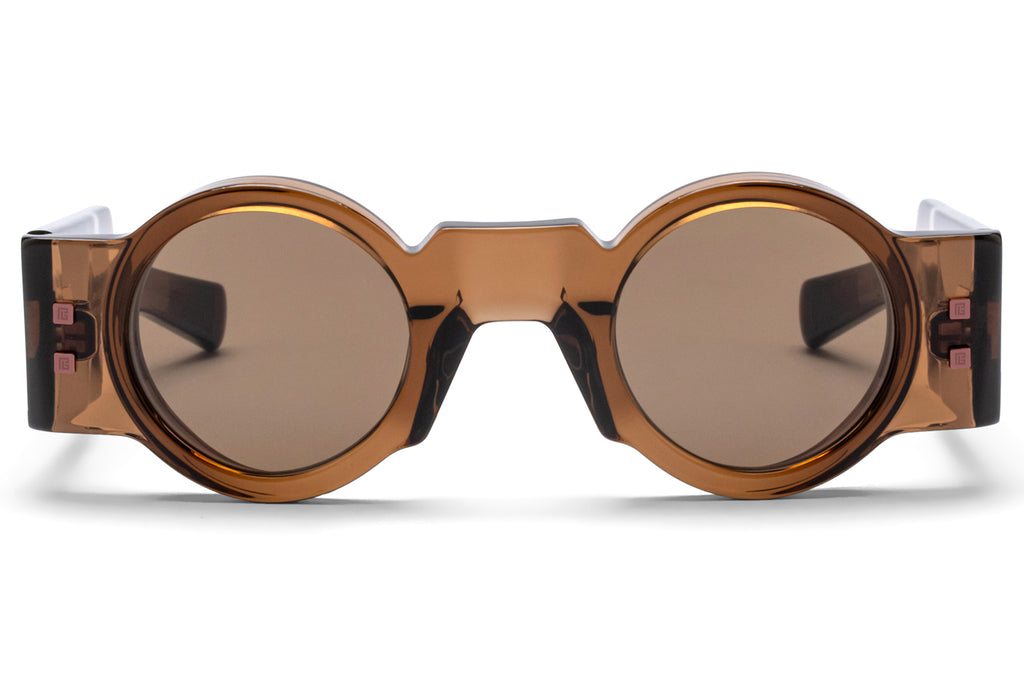 Balmain® Eyewear - Olivier Sunglasses Crystal Brown & Brown with Dark Brown Lenses