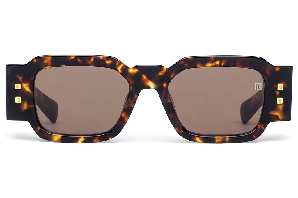 Balmain® Eyewear - Olivier III Sunglasses Spotted Havana & 18k Gold with Brown Lenses