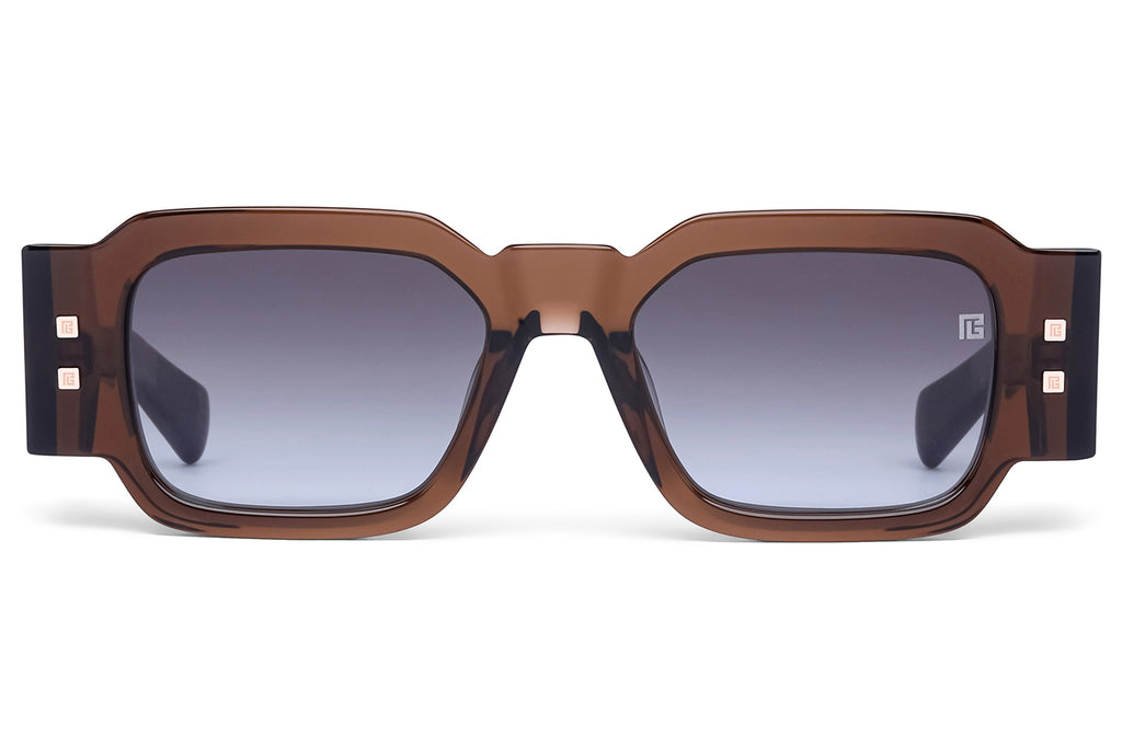 Balmain® Eyewear - Olivier III Sunglasses Crystal Brown & 12k Gold with Grey Gradient Lenses