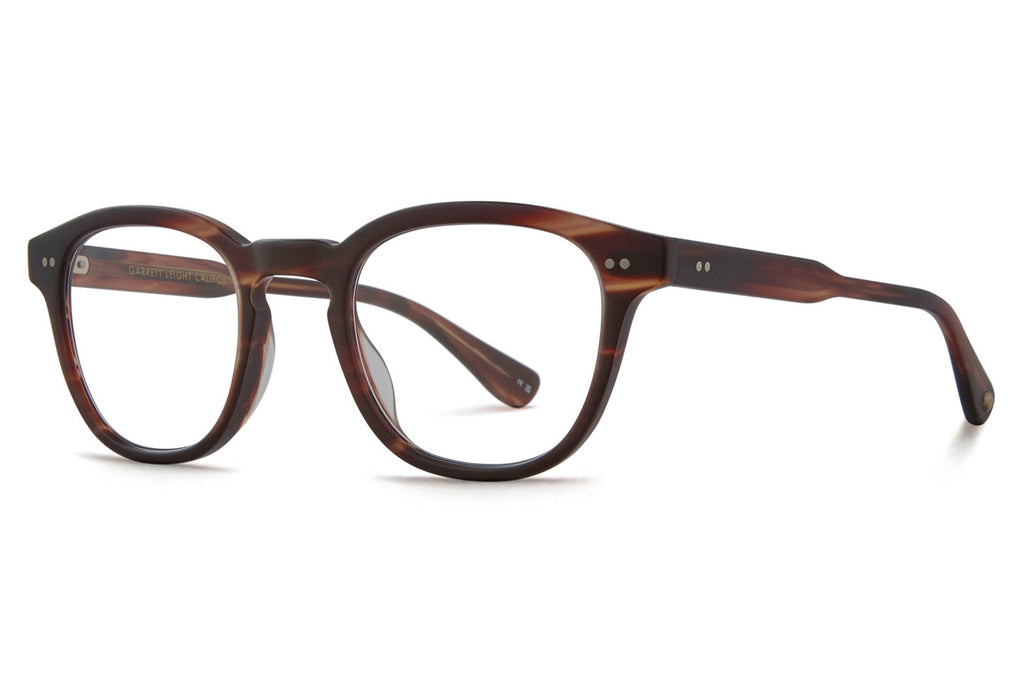 Garrett Leight - Evan Eyeglasses Matte Redwood Tortoise