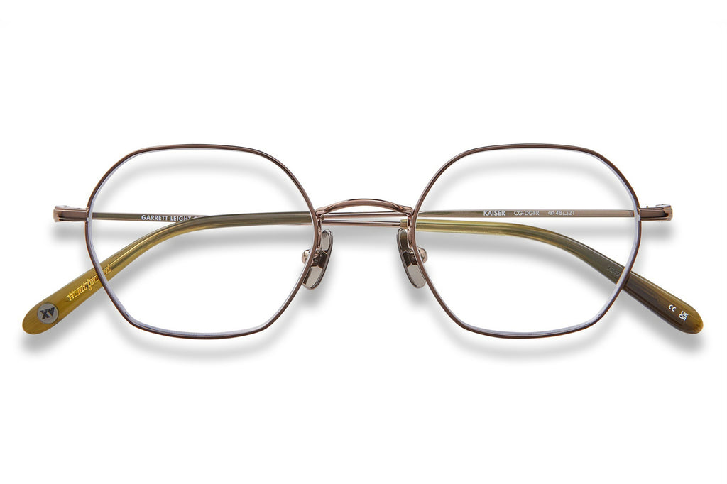 Garrett Leight - Kaiser Eyeglasses Chocolate Gold-Douglas Fir